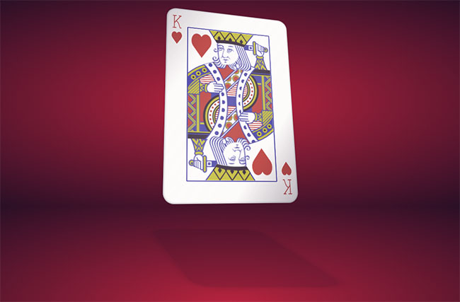 HTML5紅心K撲克牌翻轉特效