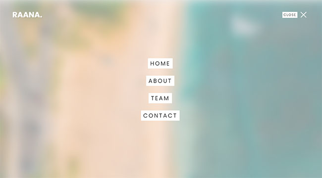 HTML5全屏導(dǎo)航菜單毛玻璃特效