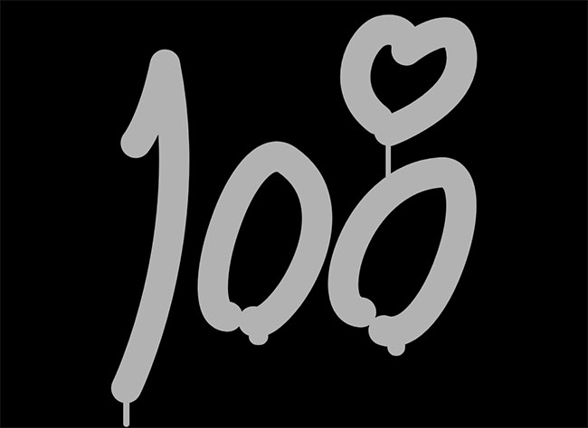 HTML5數(shù)字100流體寫字特效